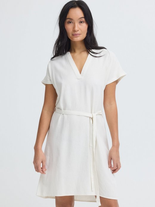 Damen Minikleid - OXNInna Linen Mix Vneck