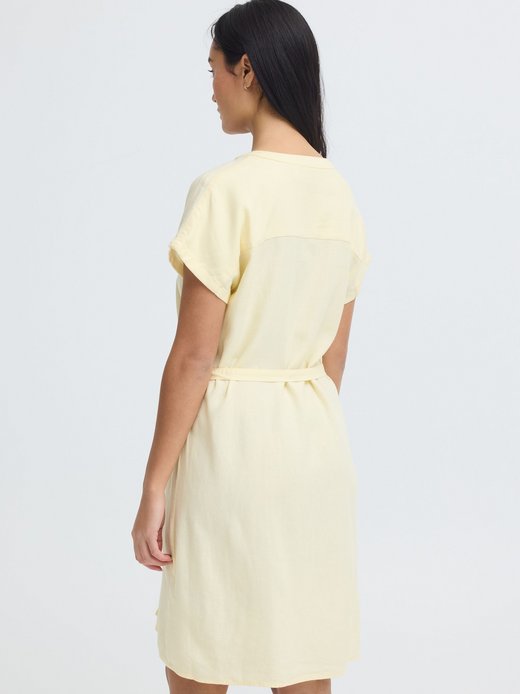 Damen Minikleid - OXNInna Linen Mix Vneck