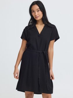 Damen Minikleid - OXNInna Linen Mix Vneck