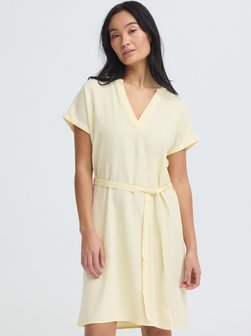 Damen Minikleid - OXNInna Linen Mix Vneck