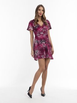 Damen Minikleid mit Animal-Print