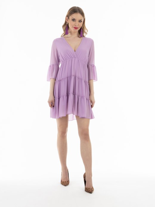 Damen Minikleid mit Rüschen