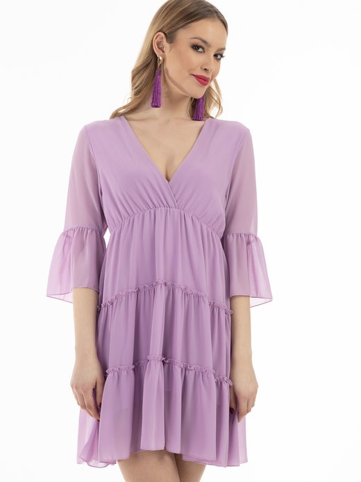 Damen Minikleid mit Rüschen