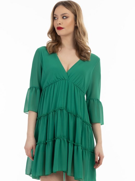 Damen Minikleid mit Rüschen