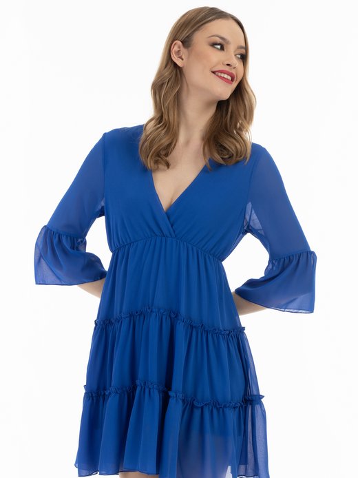 Damen Minikleid mit Rüschen