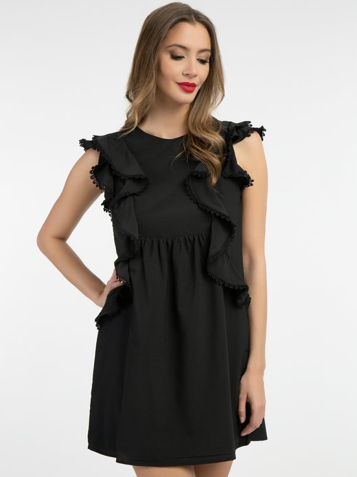 Damen Minikleid mit Rüschen