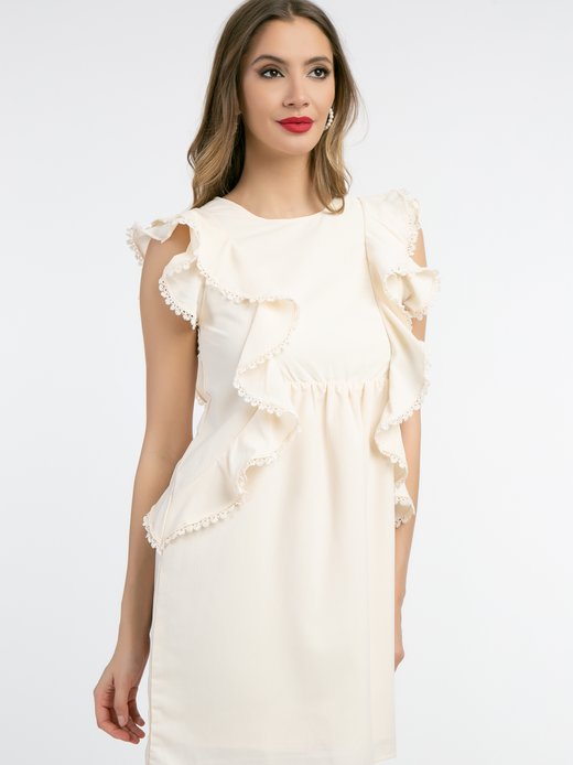 Damen Minikleid mit Rüschen