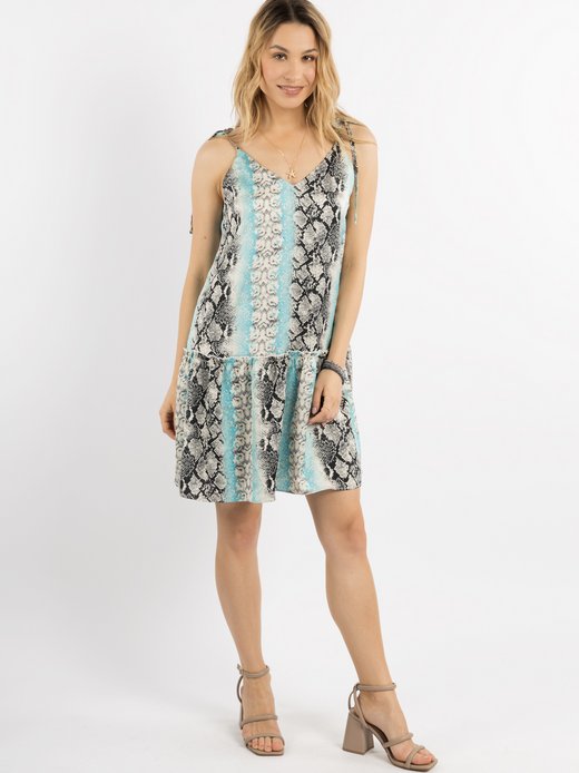 Damen Minikleid mit Schlangenprint