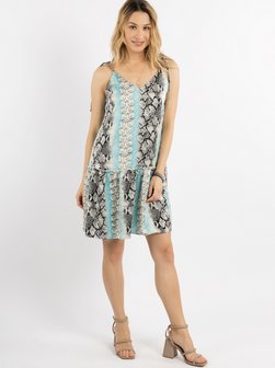 Damen Minikleid mit Schlangenprint