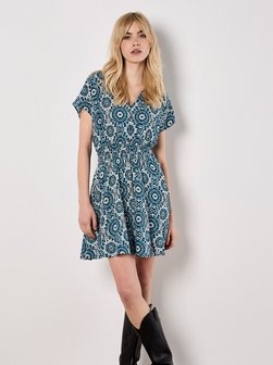 Artikelbild Damen Minikleid von Apricot in blau bedruckt