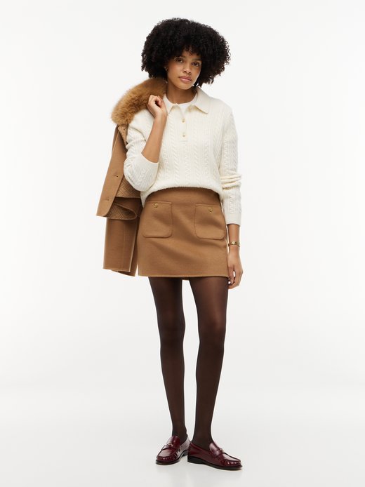 Damen Minirock mit Woll-Anteil