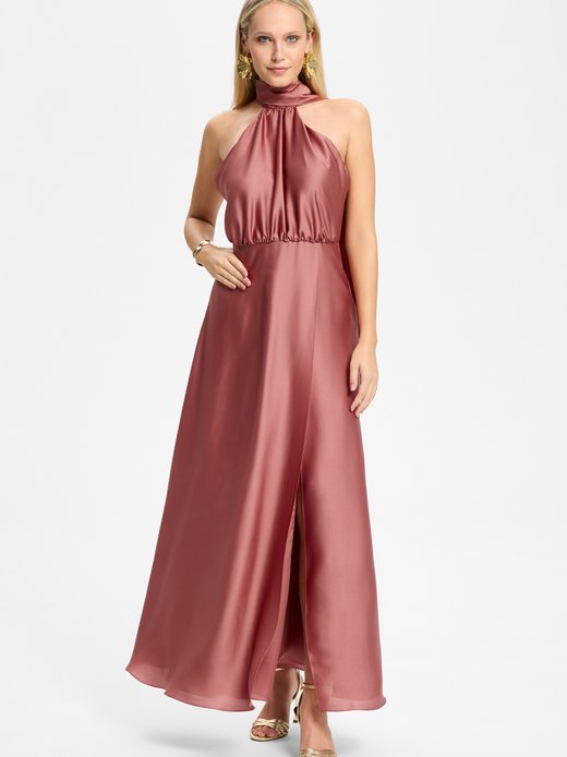 Damen Neckholder-Kleid