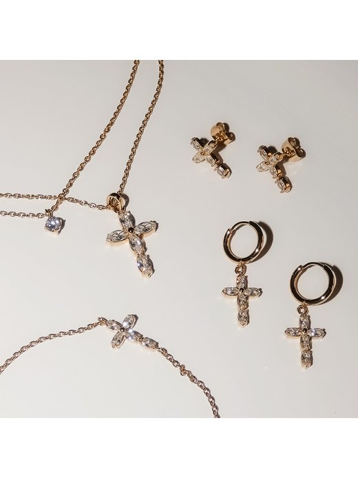 Damen Ohrringe  -  Cross