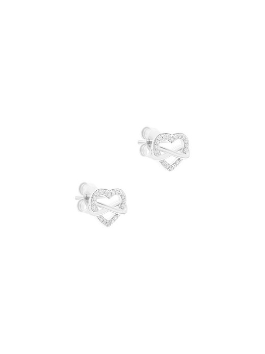 Damen Ohrstecker  -  Infinity Heart