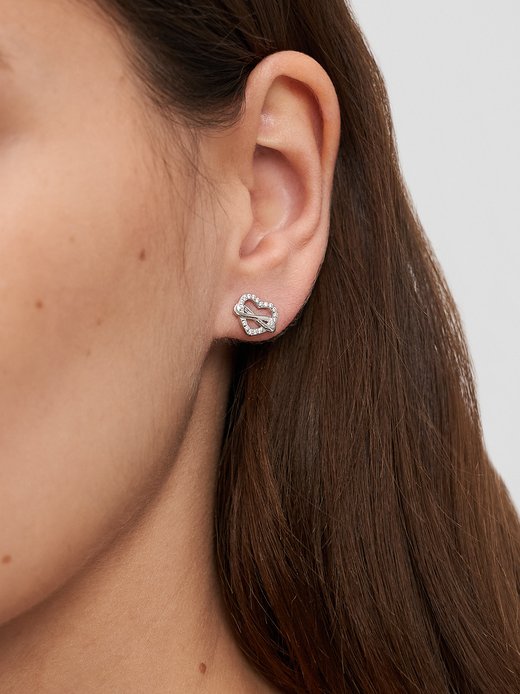 Damen Ohrstecker  -  Infinity Heart