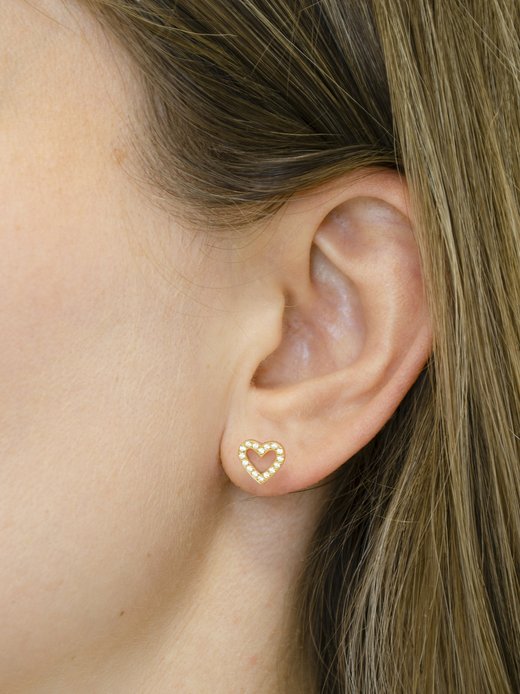 Damen Ohrstecker  -  Sparkling Hearts