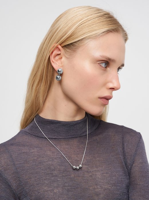 Damen Ohrstecker  -  Steel Ball