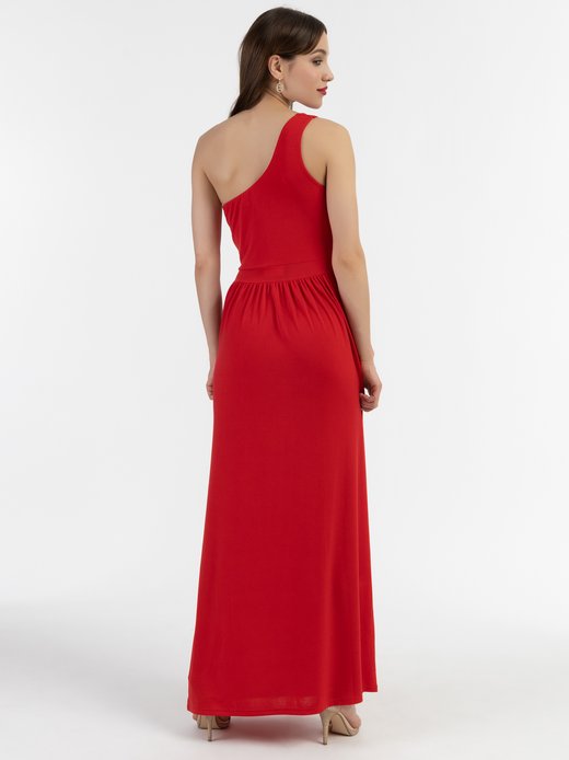 Damen One-Shoulder Maxikleid