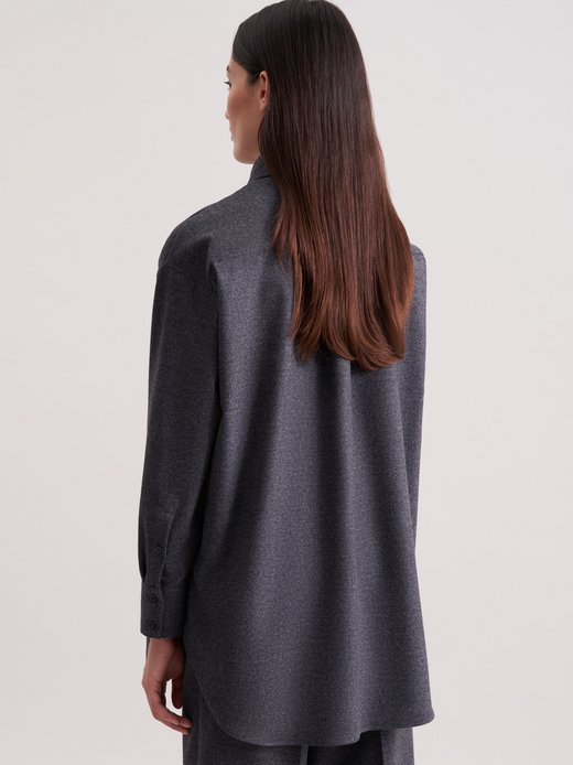 Damen Oversizebluse - Flanell