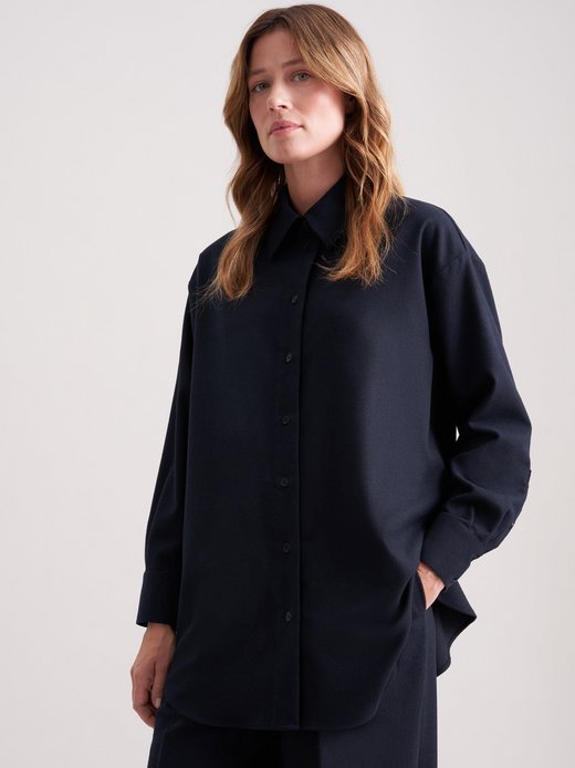 Damen Oversizebluse - Flanell