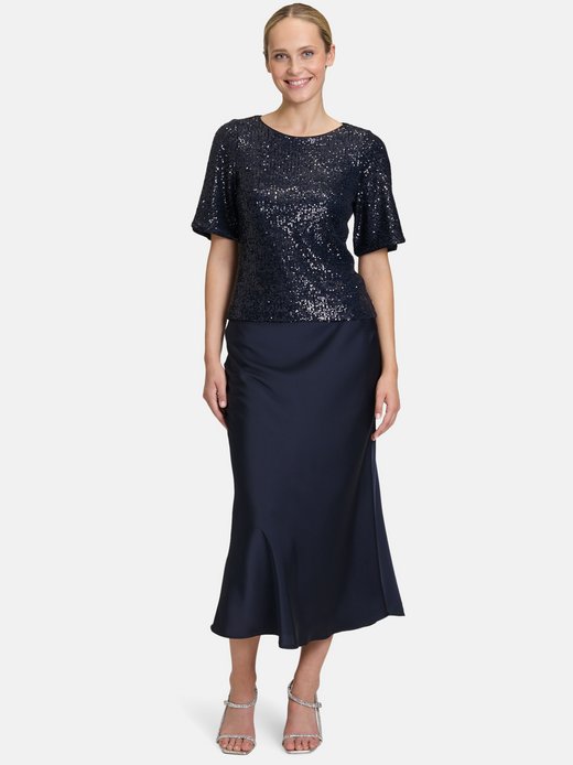 Damen Pailletten-Bluse
