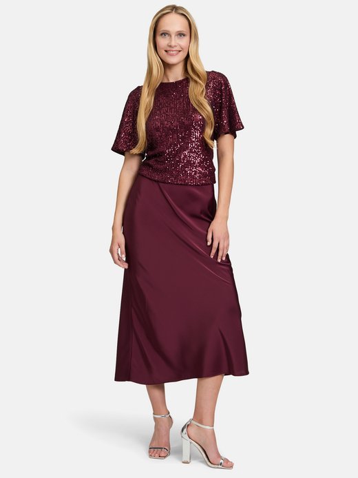 Damen Pailletten-Bluse