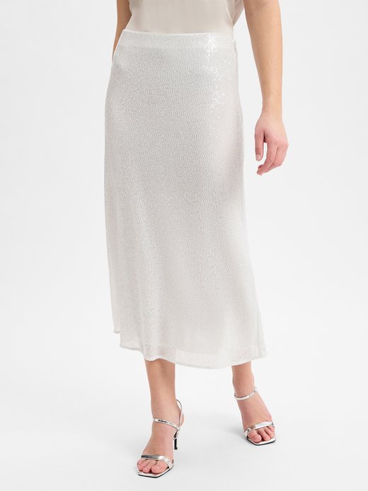 Damen Pailletten-Midirock