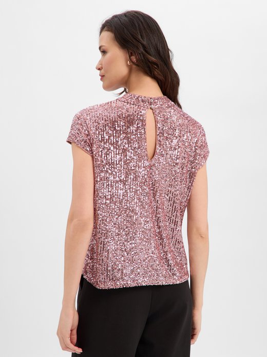 Damen Pailletten-Shirt