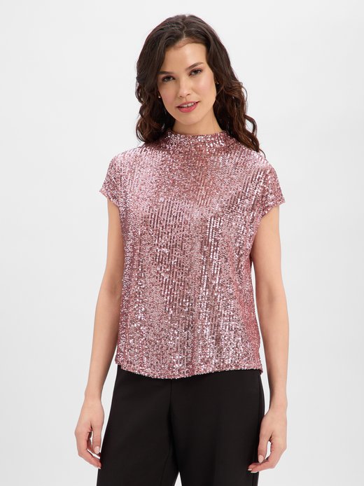 Damen Pailletten-Shirt