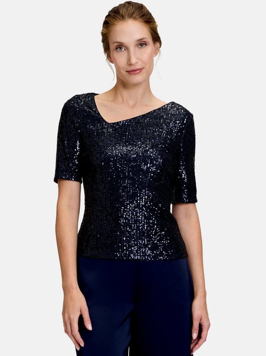 Damen Pailletten-Top