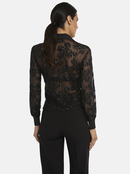 Damen Paillettenbluse - Cawelia