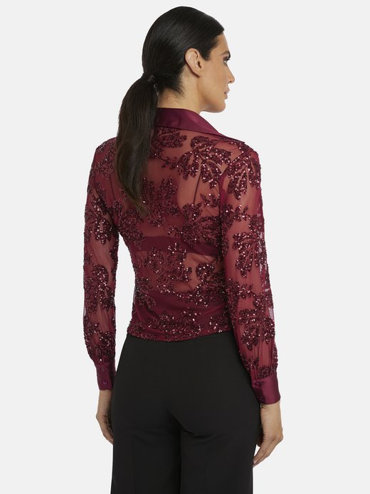 Damen Paillettenbluse - Cawelia