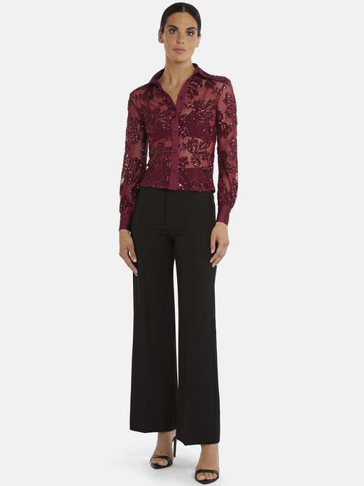 Damen Paillettenbluse - Cawelia