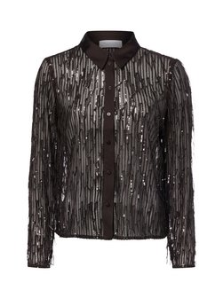 Damen Paillettenbluse