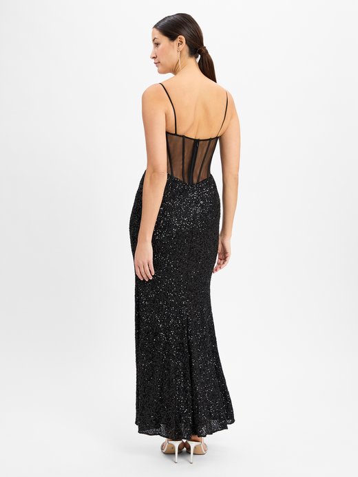 Damen Paillettenkleid