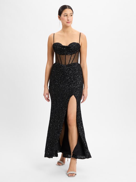 Damen Paillettenkleid