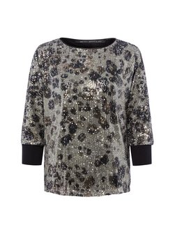 Damen Paillettenshirt