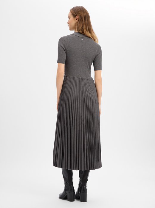 Damen Plisseekleid mit Wollanteil - Feryalana