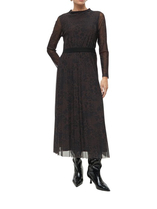 Damen Plisseekleid