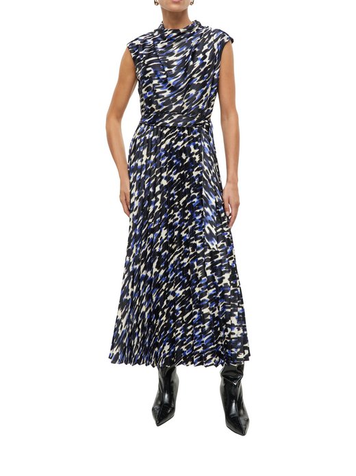 Damen Plisseekleid