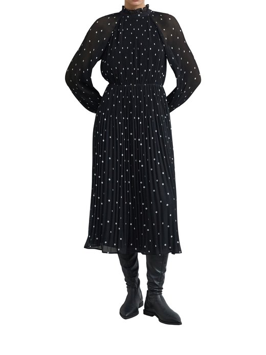 Damen Plisseekleid