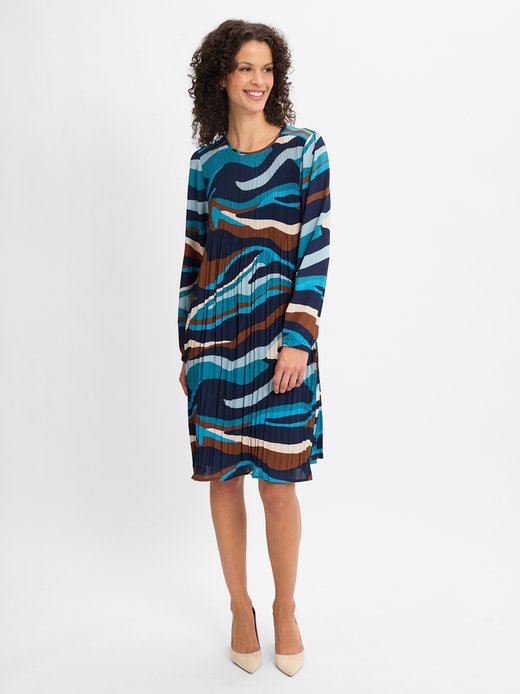 Damen Plisseekleid