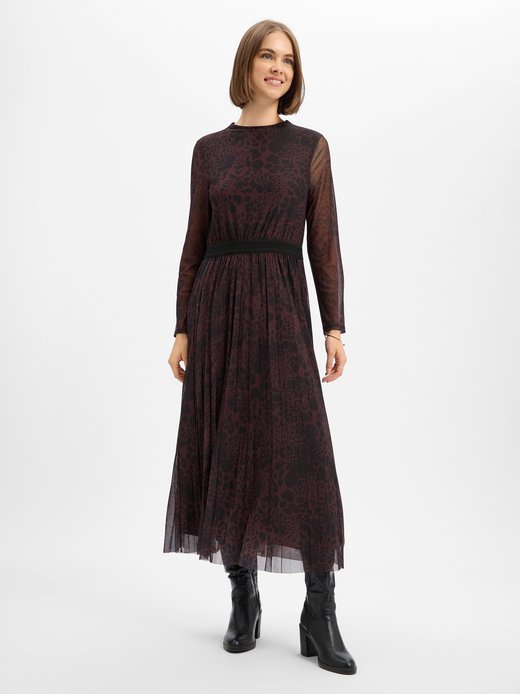 Damen Plisseekleid