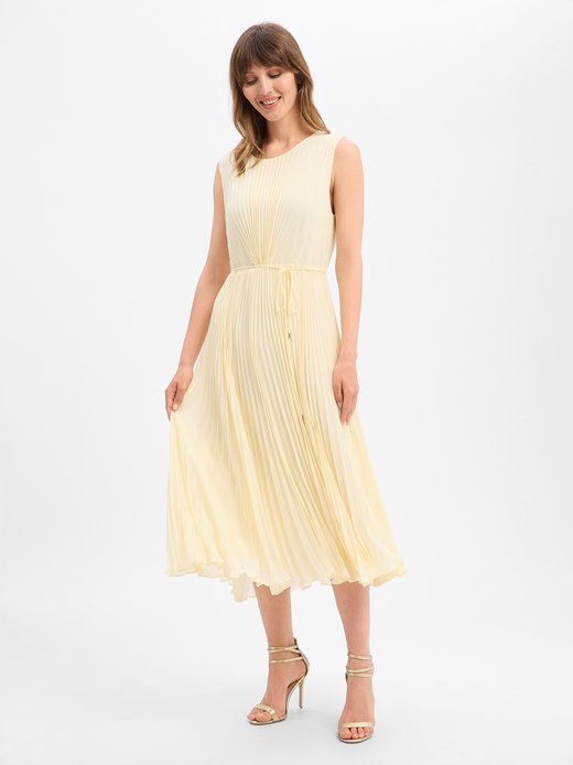 Damen Plisseekleid