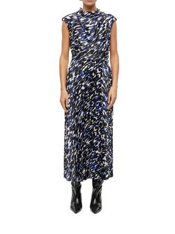 Damen Plisseekleid