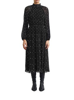 Damen Plisseekleid