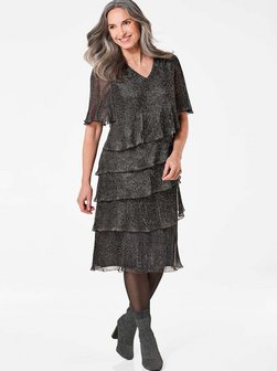 Damen Plisseekleid