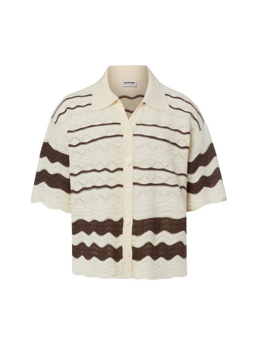 Damen Polo-Strickjacke - NMSadie
