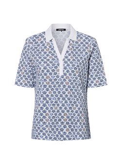 Artikelbild Damen Poloshirt - Hannah von Olsen in weiß blau gemustert