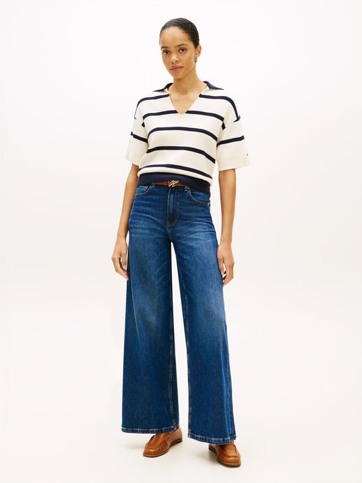 Damen Poloshirt aus Strick